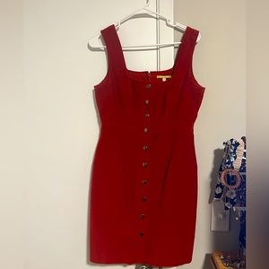 Red corduroy dress!